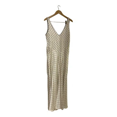 Pre-owned Ganni Maxi Dress In White