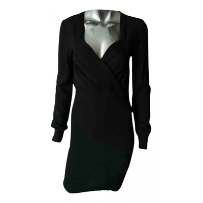 Pre-owned John Galliano Wool Mid-length Dress In Black