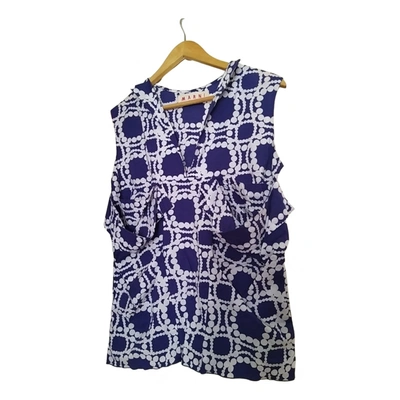 Pre-owned Marni Top In Navy