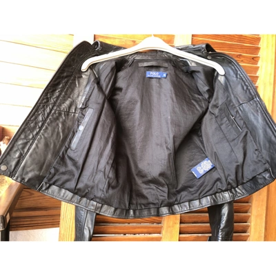 Pre-owned Polo Ralph Lauren Leather Jacket In Black