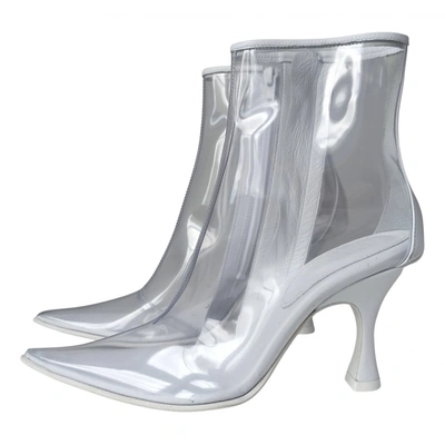 Pre-owned Mm6 Maison Margiela Ankle Boots In White