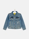 Off-white Logo-print Button-up Denim Jacket In Blue