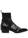 Premiata Men's Soldatino Side Zip Texan Boots In Schwarz