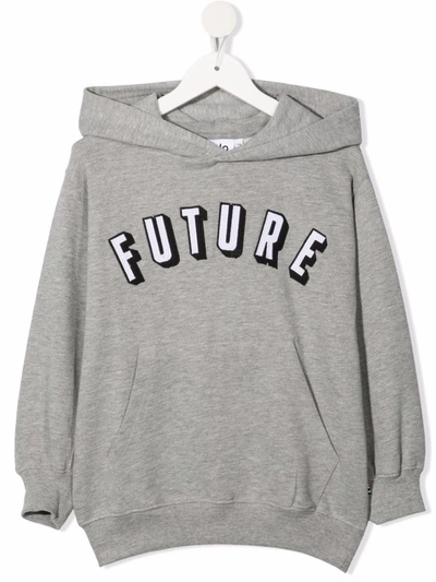 Molo Grey Sweatshirt For Kids With Future Writing In Grey