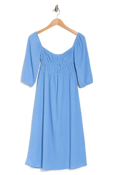 Velvet Torch Elastic Midi Dress In Blue