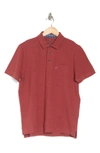 Tailor Vintage Airotec Stretch Slub Jersey Short Sleeve Polo In Canyon Red