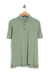 Tailor Vintage Airotec Stretch Slub Jersey Short Sleeve Polo In Chinois Green