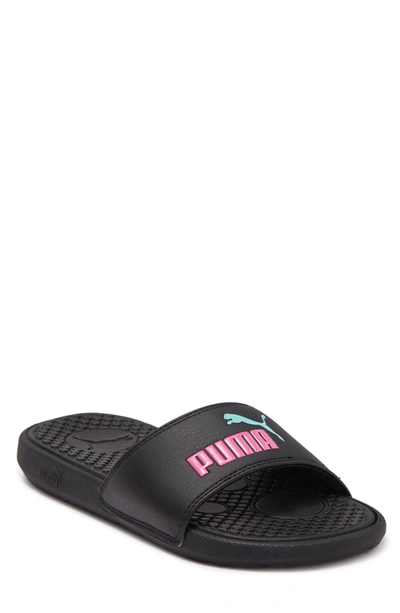 Puma Cool Cat Slide Sandal In Black-luminous Pink ModeSens