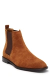 Donald Pliner Calf Suede Chelsea Boot In Caramel