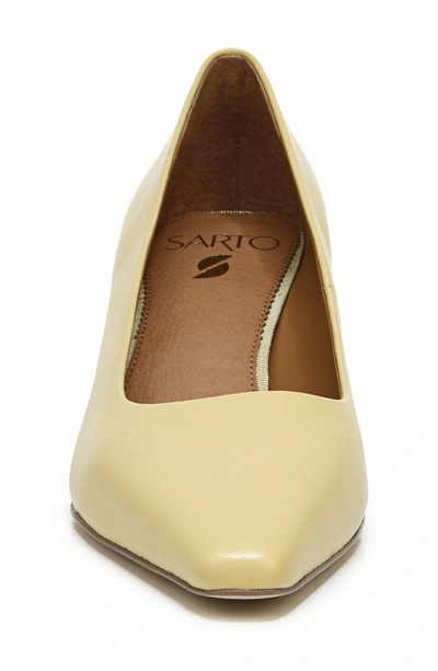 Sarto By Franco  Regal Pump In Light Yellow Leather