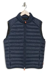 Save The Duck Water & Wind Resistant Puffer Vest In Ebony Grey