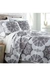 Southshore Fine Linens Luxury Collection Quilt Set In Grey