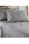 Southshore Fine Linens Premium Collection Ultra Soft Botanical Forest Sheet Set In Modern Foliage Grey