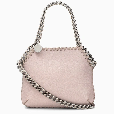 Stella Mccartney Misty Rose Falabella Glitter Mini Bag In Pink