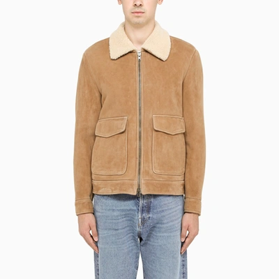 Salvatore Santoro Shearling-collar Leather Jacket In Brown