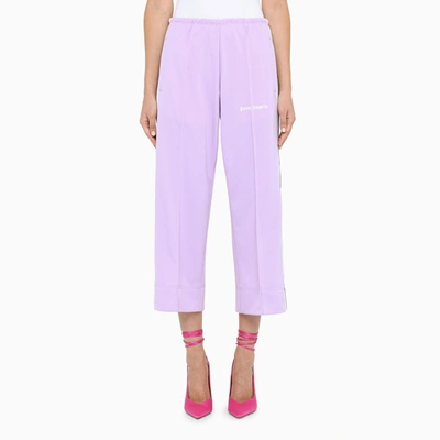 Palm Angels Side-stripe Track Pants In Lilac White (purple)