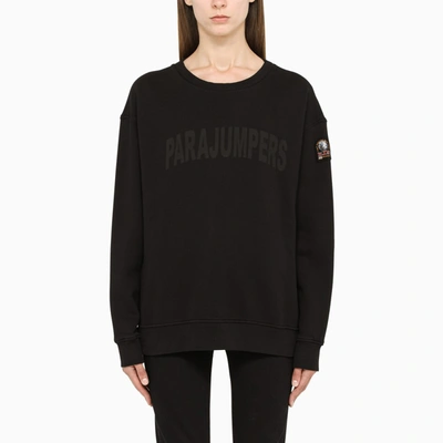 Parajumpers Black Logoed Crew-neck Sweatshirt