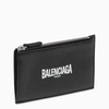 BALENCIAGA BLACK CASH ZIPPED CARD HOLDER,6405352UQT3-J-BALEN-1090