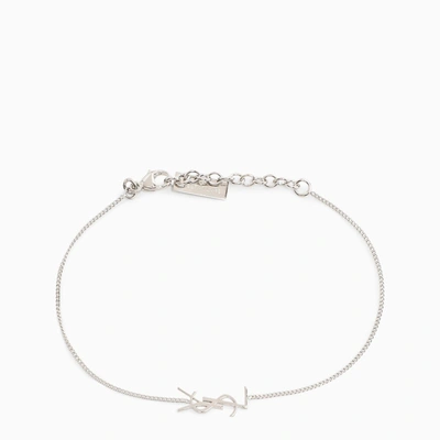 Saint Laurent Opyum Charm Bracelet In Silver Brass