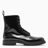 COMMON PROJECTS BLACK SHINY LEATHER LACE-UP BOOTS,2323LE-J-COMMO-7547