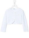 Familiar Open-knit Cotton Cardigan In White