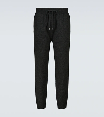 Derek Rose Finley 2 Relaxed-fit Cashmere Jogging Bottoms In Charcol