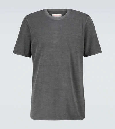 Orlebar Brown Nicolas Contrast-stitch Cotton-jersey T-shirt In Grey