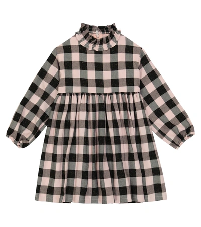Il Gufo Kids' Checked Dress In Pink