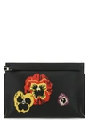 LOEWE BLACK LEATHER POUCH  BLACK LOEWE DONNA TU