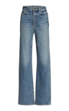 Khaite Danielle High-rise Straight-leg Jeans In Light Wash