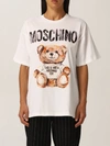 MOSCHINO T-SHIRT MOSCHINO COUTURE COTTON T-SHIRT WITH TEDDY,07025440 1001