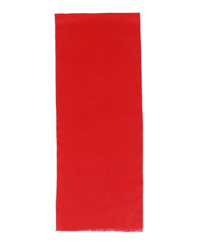 Alfred Dunhill Wool Scarf In Red