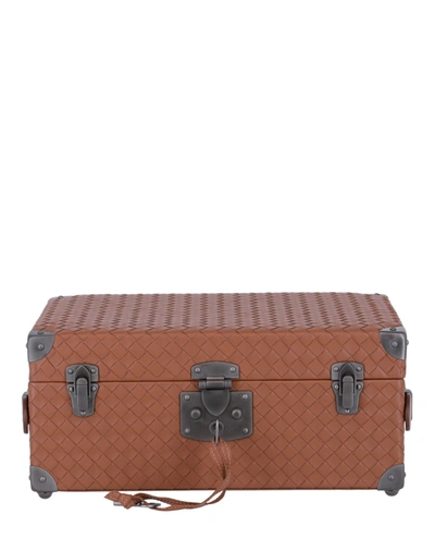 Bottega Veneta Intrecciato Leather Travel Case In Noce