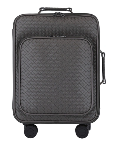 Bottega Veneta Trolley Vn Leather Suitcase In /graphite
