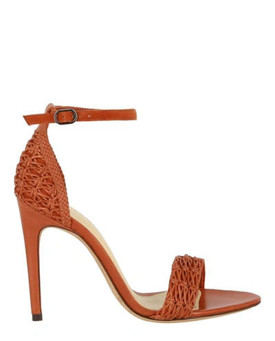 Alexandre Birman Rhondy Leather Heel In Rust