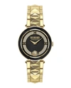 Versus Covent Garden Crystal Bracelet Watch In Black