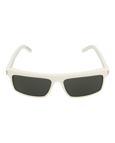 Saint Laurent Square-frame Acetate Sunglasses In Grey