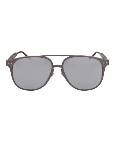 Bottega Veneta Aviator-style Aluminium Sunglasses In Black