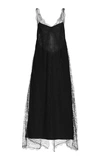 Khaite Women's Ash Lace-detailed Georgette Maxi Dress In Black