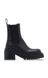 Bottega Veneta The Lug Leather Ankle Boots In Black