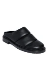 Staud Astro Quilted Vegan Leather Mules In Black,white