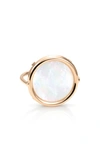 GINETTE NY WOMEN'S DISC 18K ROSE GOLD MOTHER-OF-PEARL RING