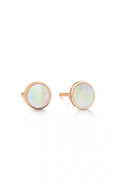 Ginette Ny Women's Ever 18k Rose Gold Mother-of-pearl Earrings In Pink