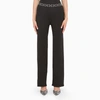 OFF-WHITE BLACK TROUSERS WITH ARROWS MOTIF,OWHG006F21KNI001-J-OFFW-1001
