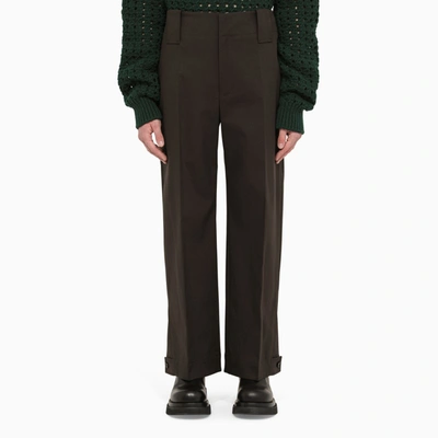 Bottega Veneta Fondant Loose Trousers In Brown