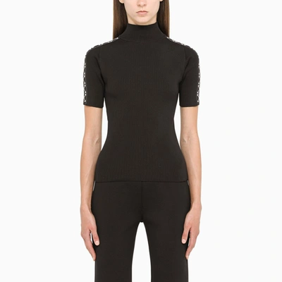 Off-white Black Turtle Neck Top