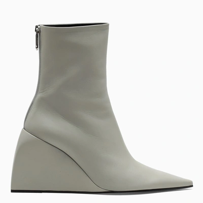 Off-white Grey Wedge Boots