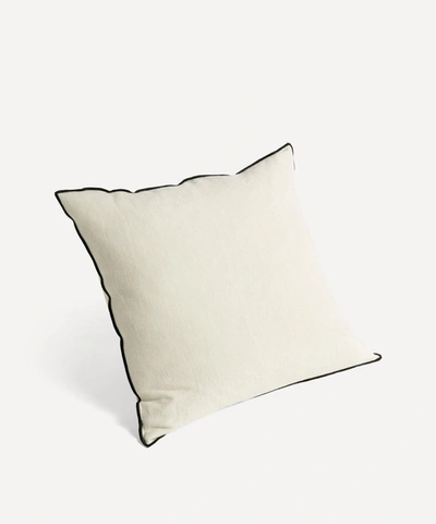 Hay Outline Contrasting Trim Cushion In Off-white