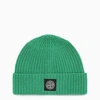 STONE ISLAND GREEN RIBBED BEANIE,7515N10B5-J-STONE-V0050