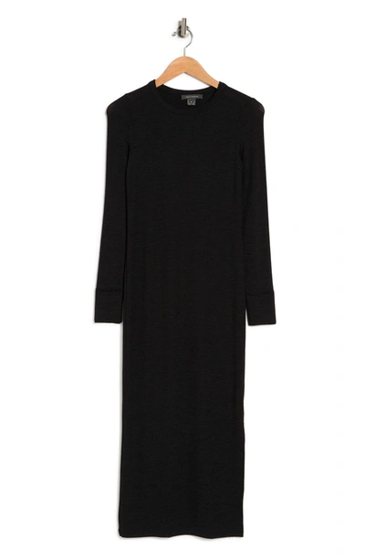 French Connection Sweeter Long Sleeve Midi Sweater Dress In Black